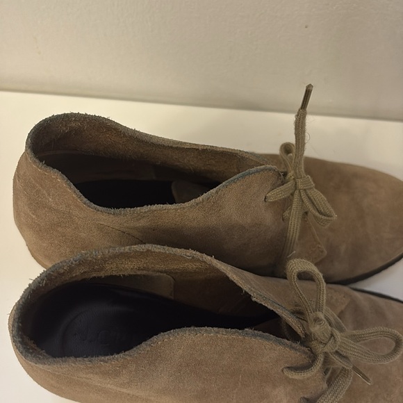 J.Crew Tan Suede Ankle Boots Size 7 - Picture 5 of 9